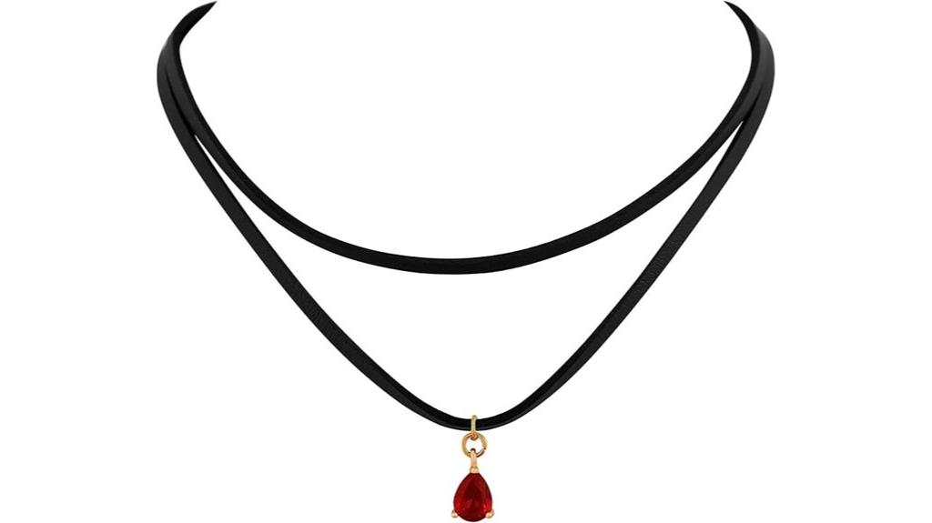 layered black choker