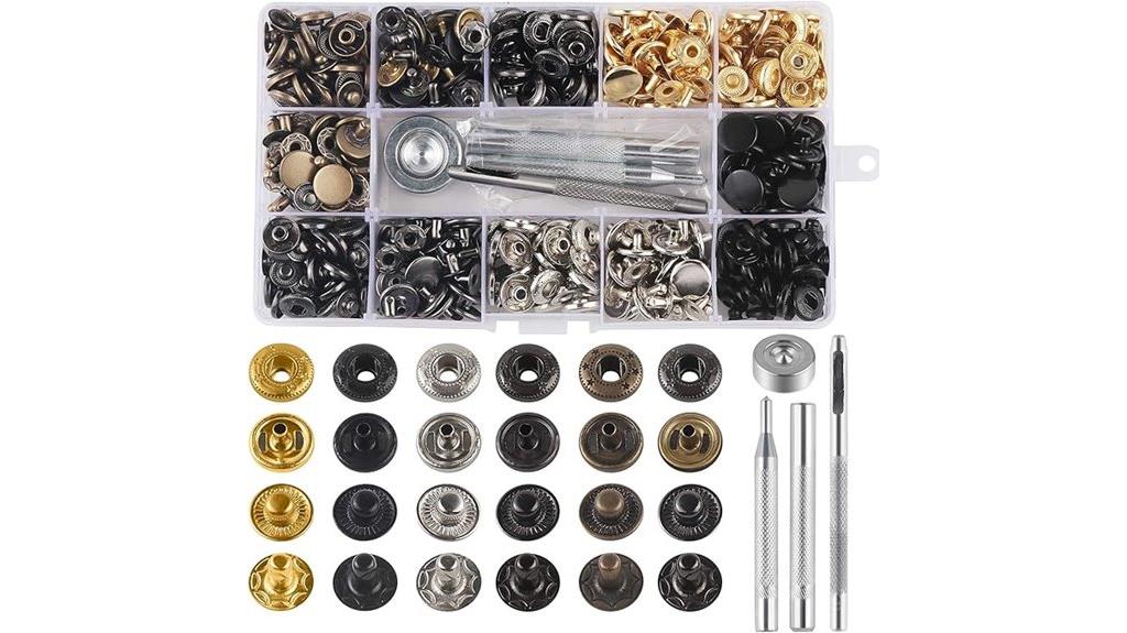leather snap fasteners kit