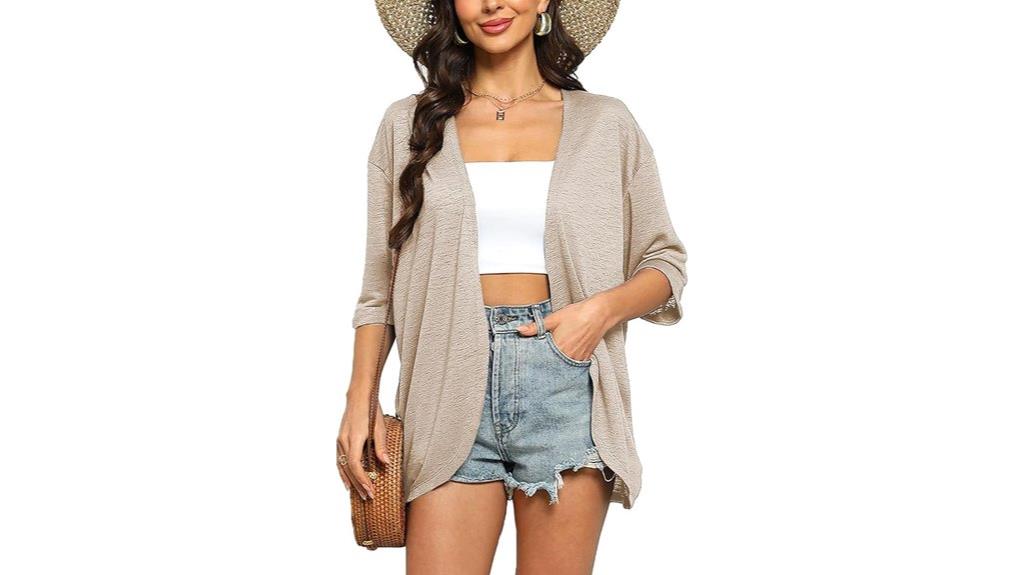 lightweight short sleeve kimono