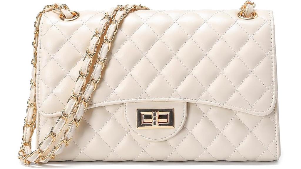luxurious quilted leather crossbody