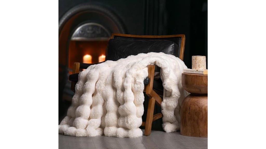 luxury faux rabbit blanket