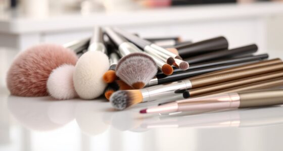 makeup brush types and care