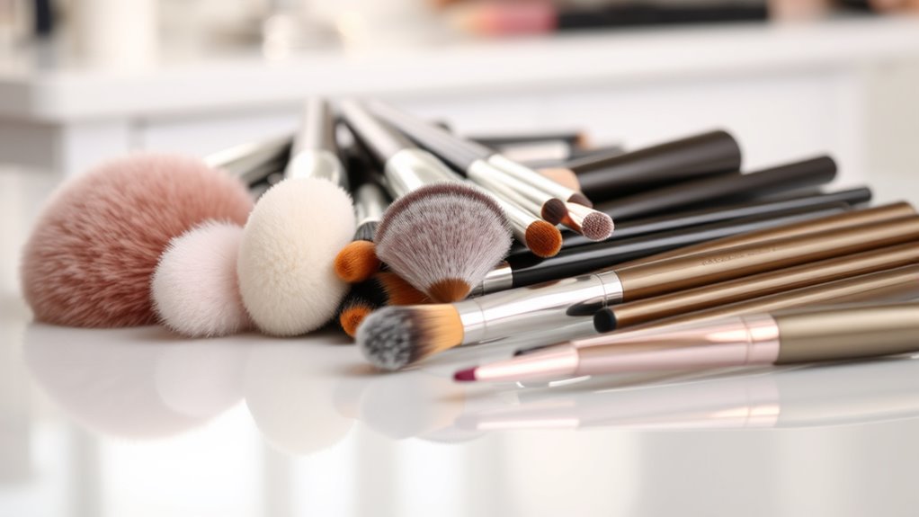 makeup brush types and care
