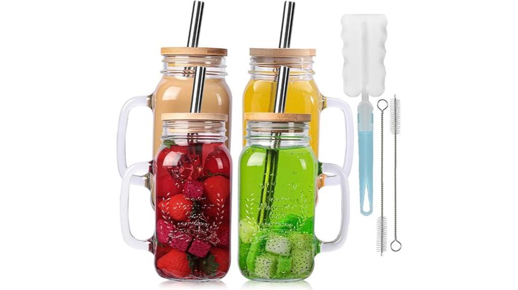 mason jar cups set