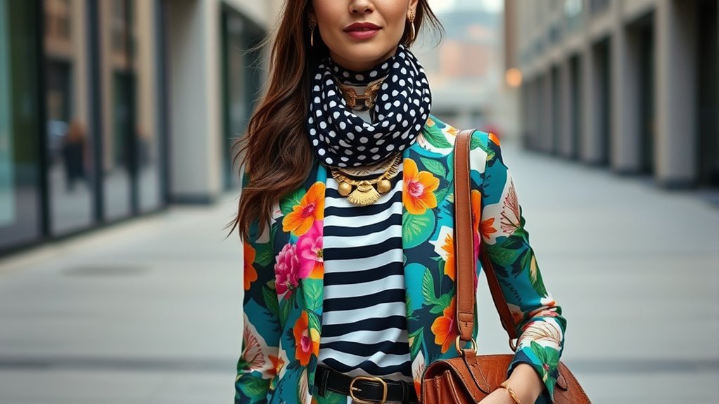 match accessories with patterns