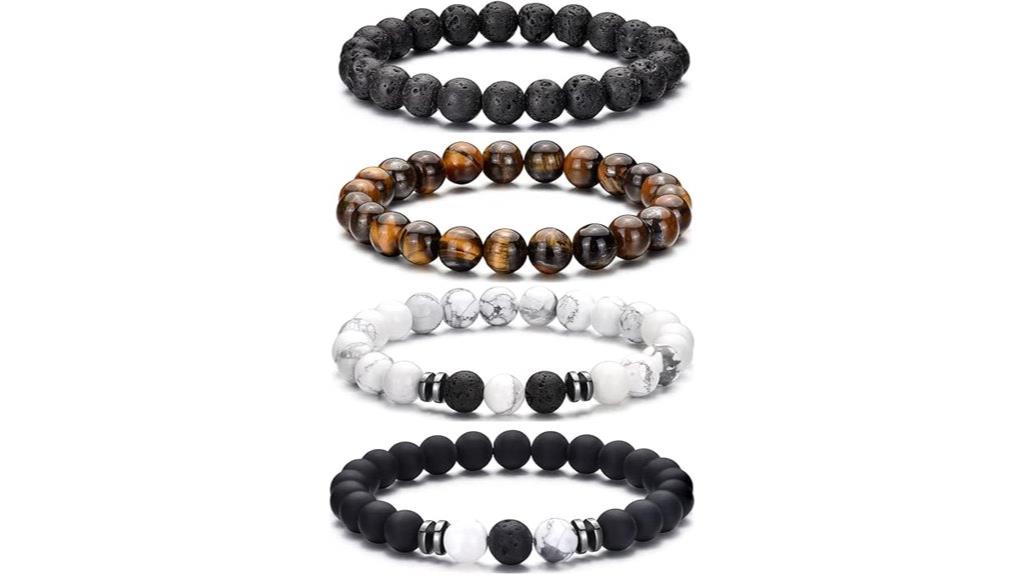 men s tiger eye beaded bracelet