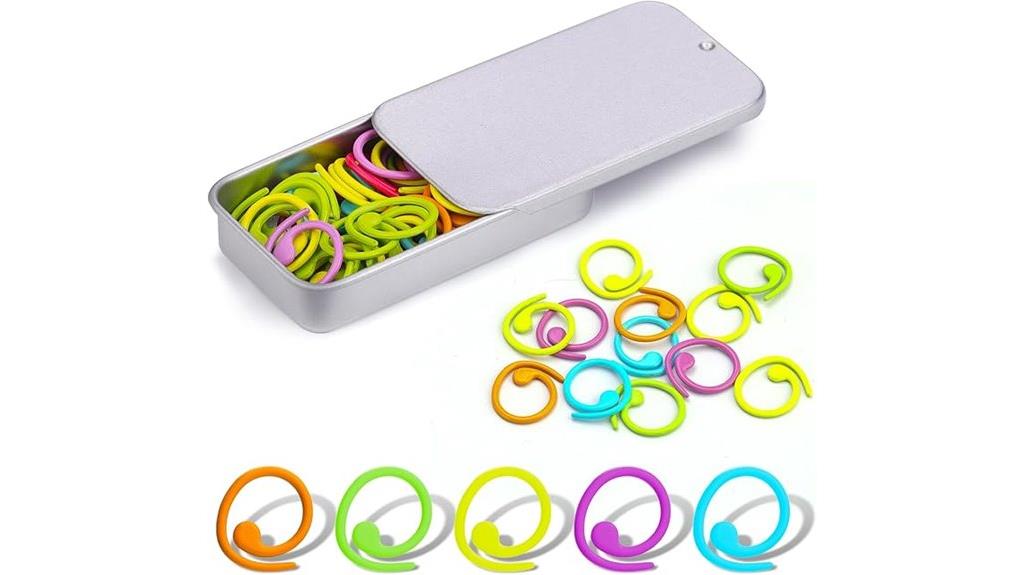 metal spiral crochet markers