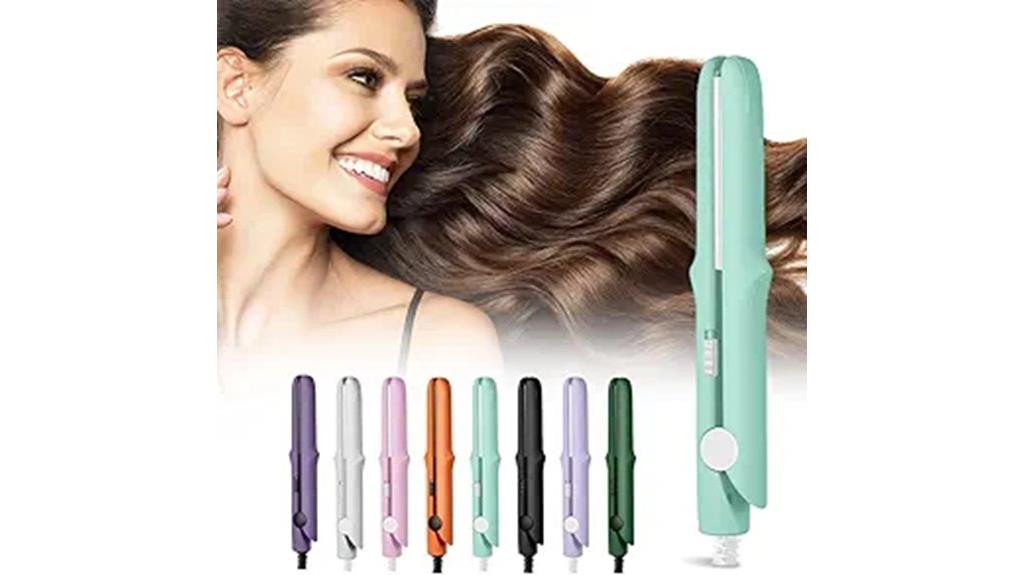 mini dual curling flat iron