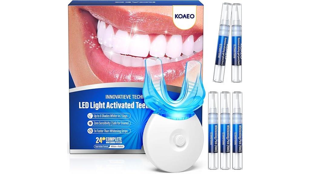 mint flavored led teeth whitening
