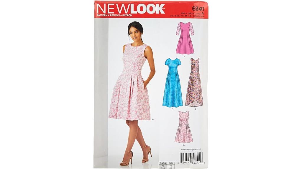 misses dress pattern sizes