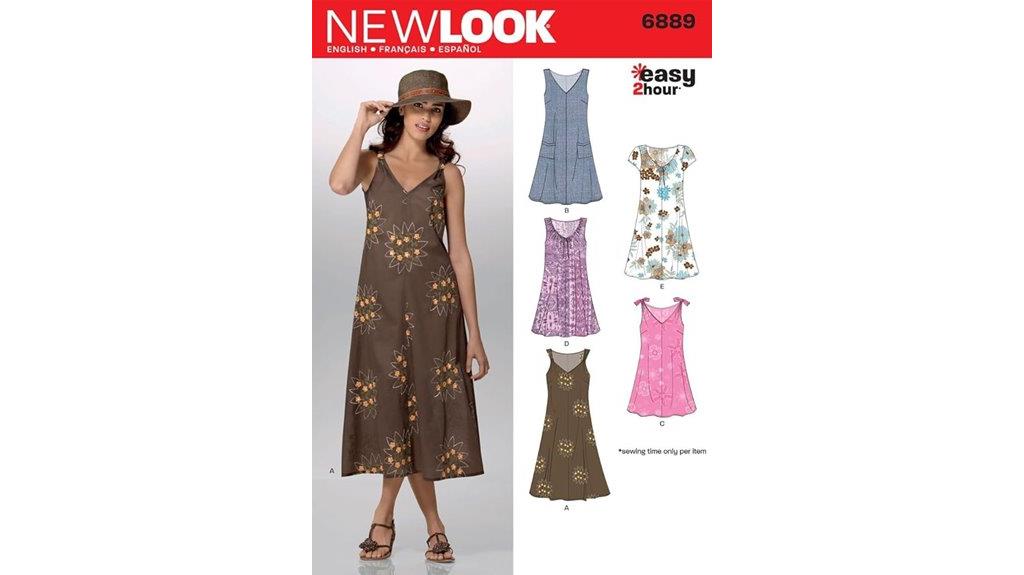 misses dress pattern sizes