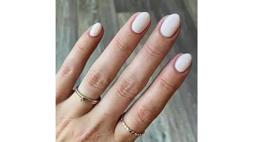 modelones milky white nails