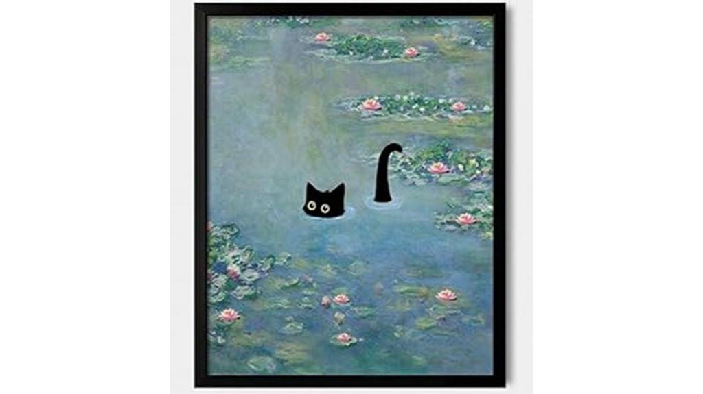 monet cat wall art
