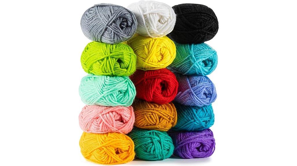 multicolor acrylic yarn pack