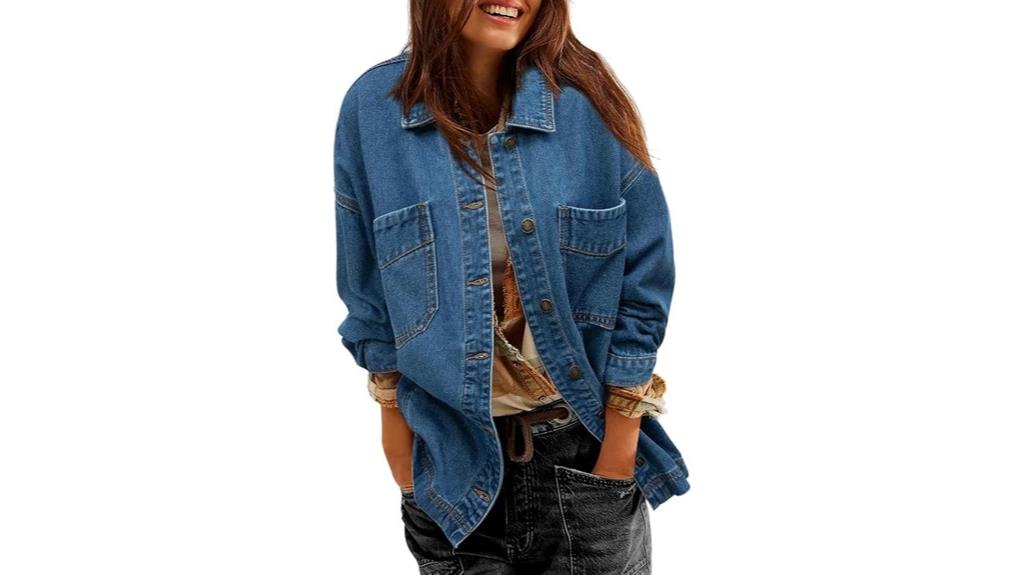 oversized button denim jacket