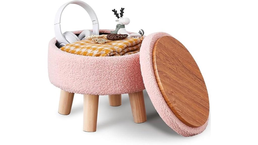padded seat storage ottoman