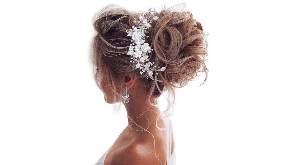 pearl flower hair vine