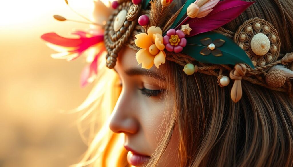 personalizing boho headpiece