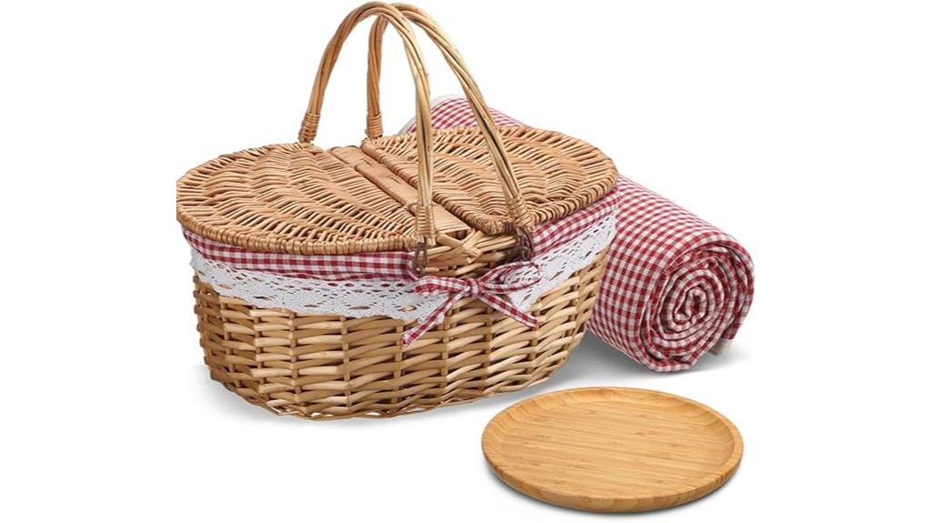 picnic supplies with blankets
