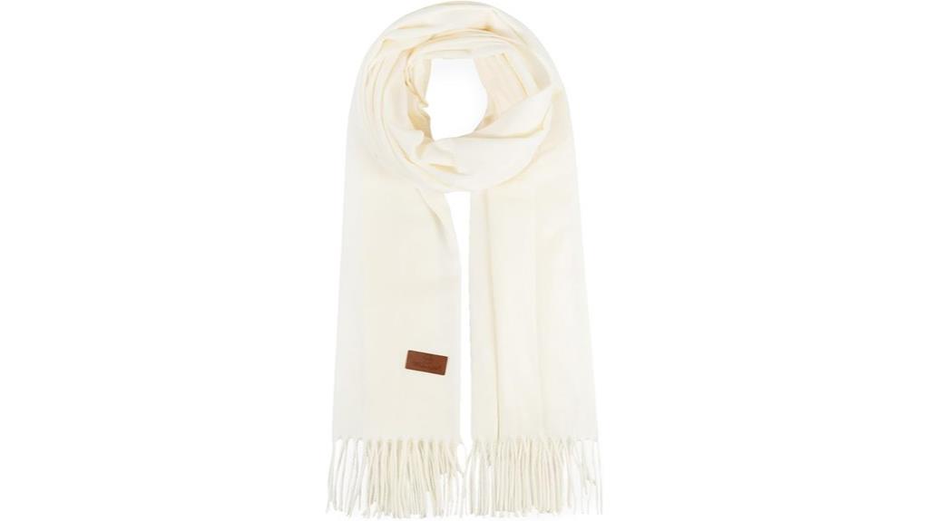 plaid tassel winter scarf