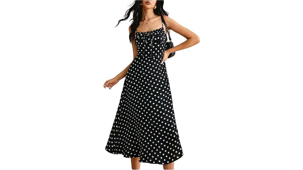polka dot spaghetti dress