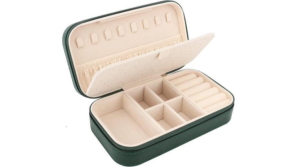 portable leather jewelry organizer