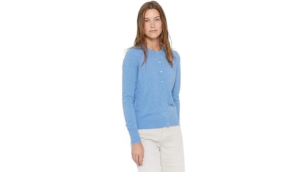 pure cashmere button cardigan