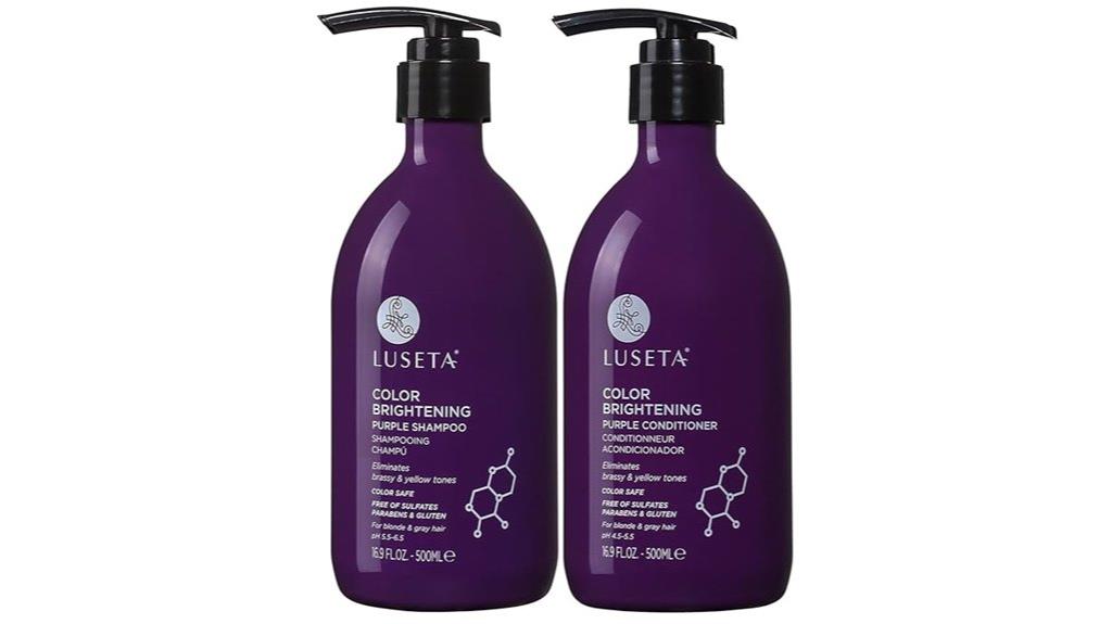 purple hair care set
