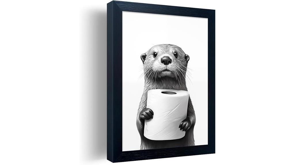 raccoon bathroom wall art