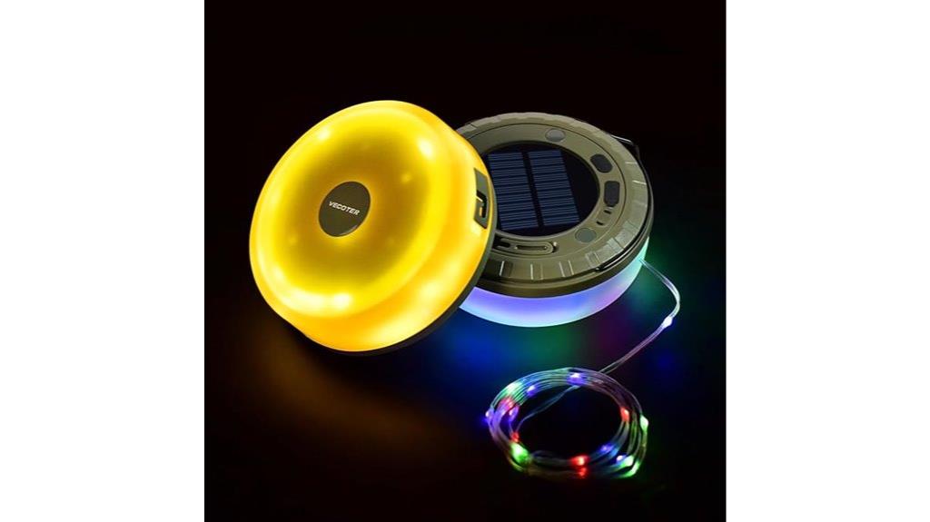 rechargeable solar tent lights