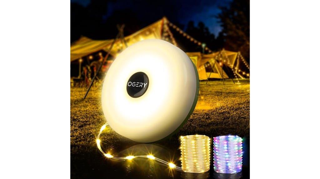 rechargeable tent string lights