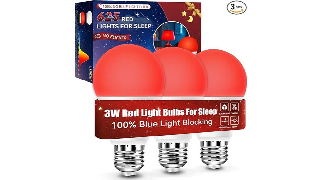 red night light bulbs