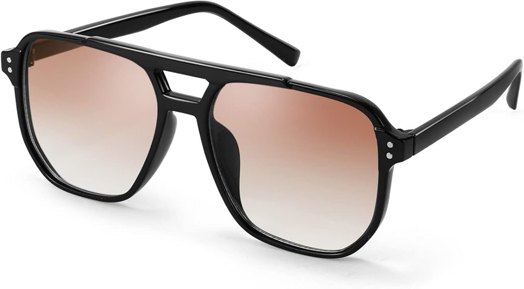 retro square aviator sunglasses