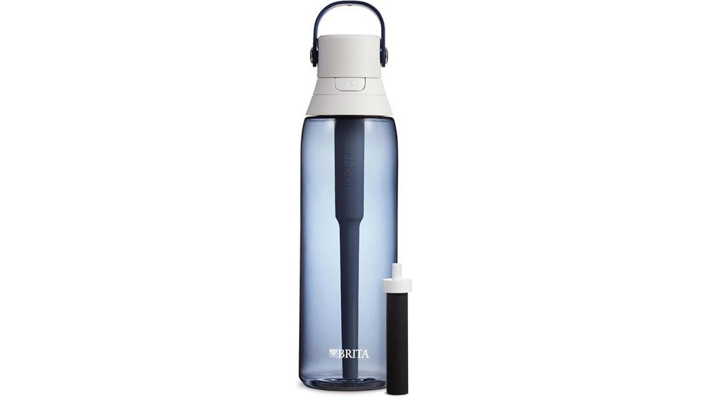 reusable 26 oz filtered water bottle