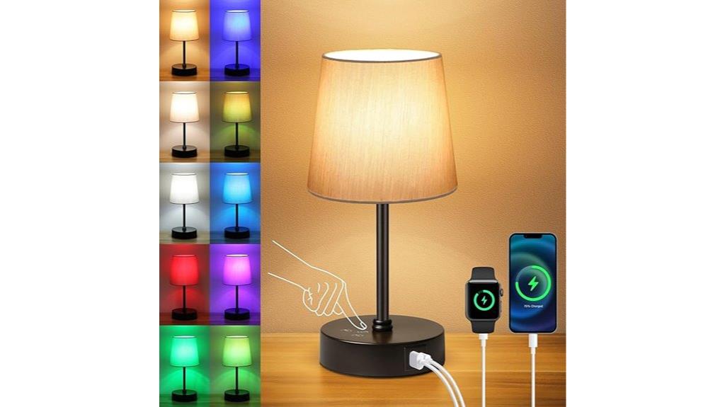 rgb touch bedside lamp
