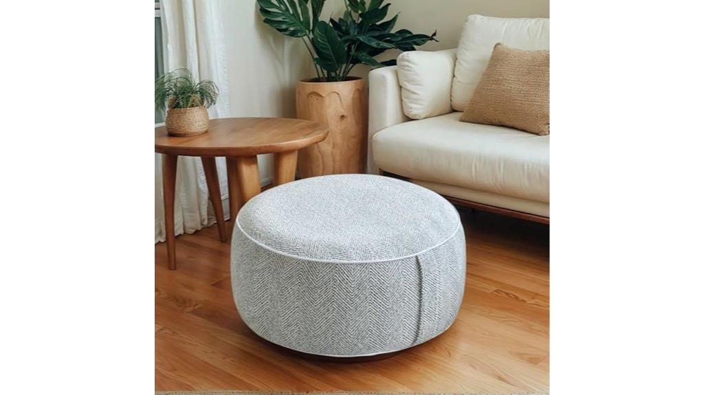 round inflatable pouf