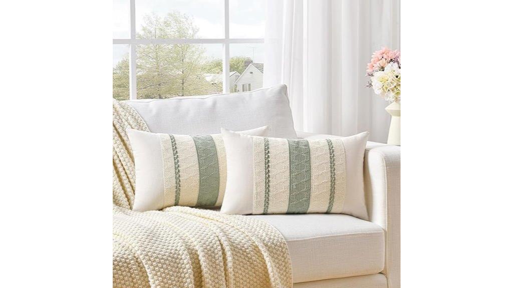 sage green lumbar pillows