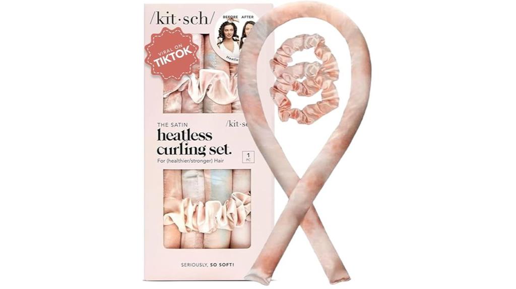 satin curling set