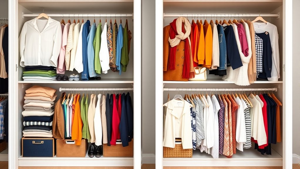seasonal wardrobe organization and rotation