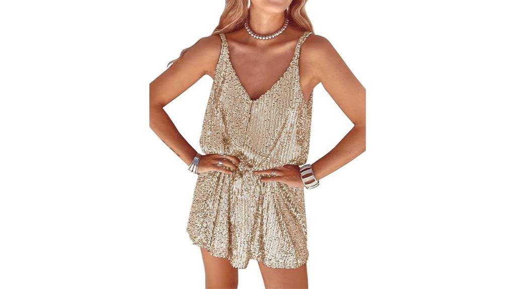 sequin v neck night dress