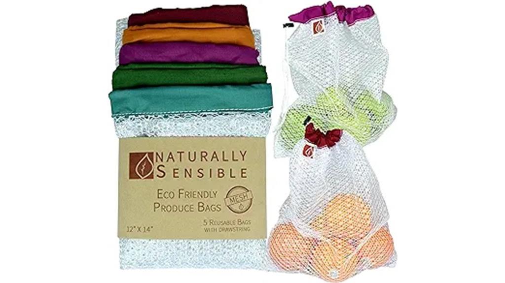 set of five eco bags