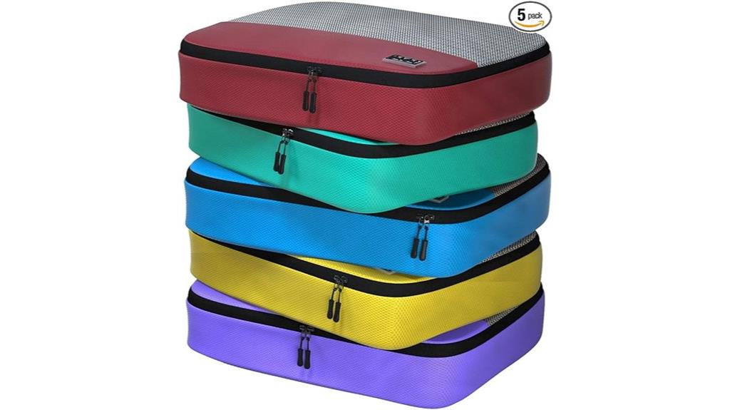 set of five travel cubes