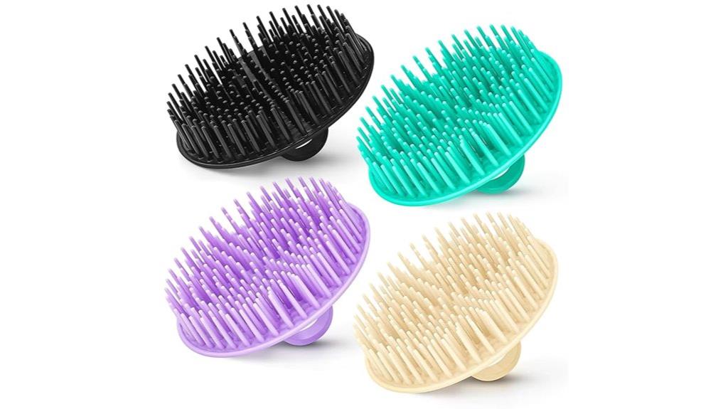 set of four exfoliating brushes