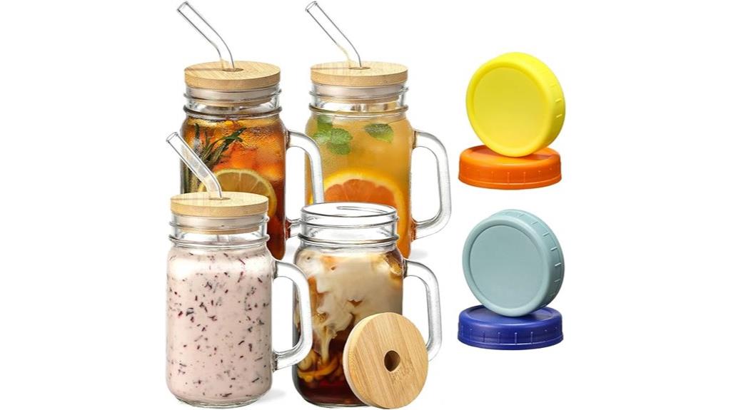 set of four jars