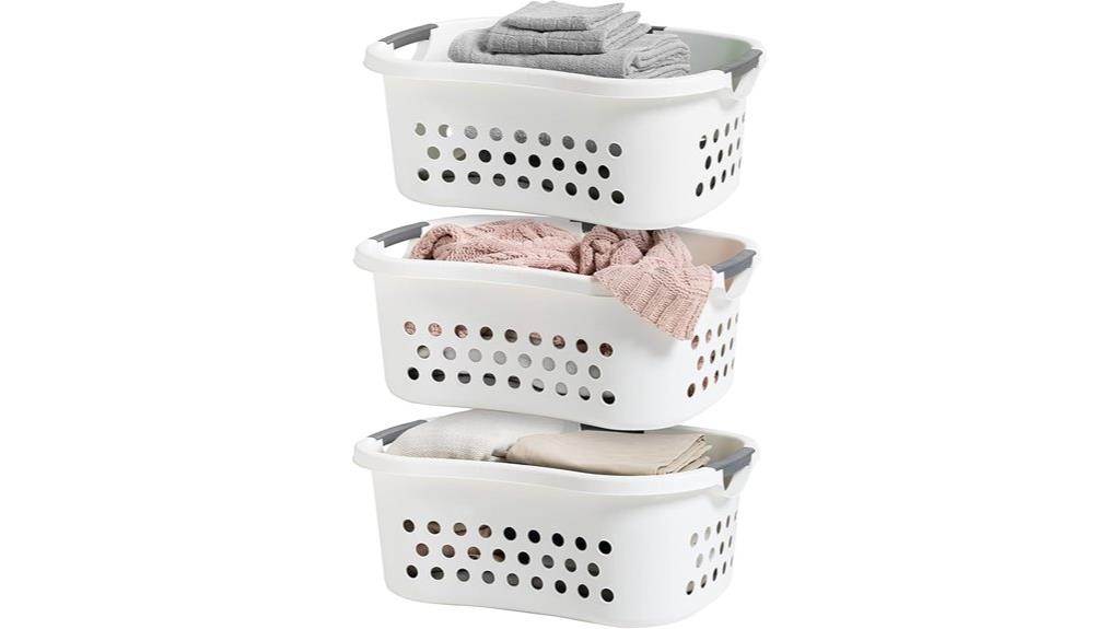 set of three laundry baskets