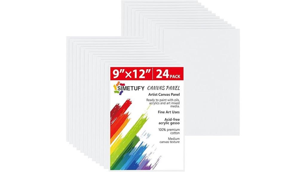 set of twenty four canvas boards