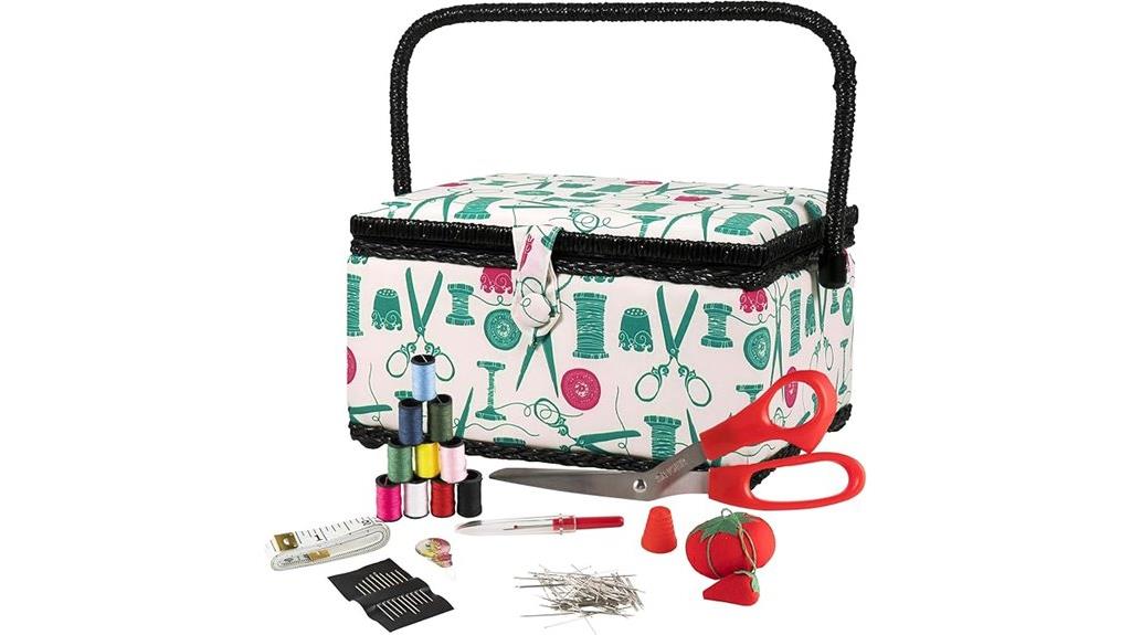 sewing kit with basket