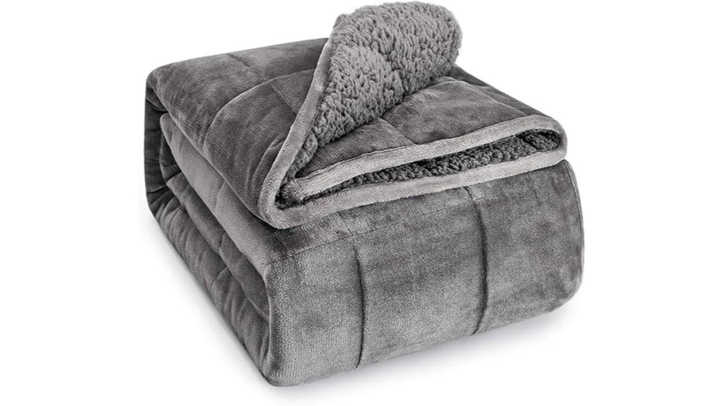 sherpa fleece weighted blanket