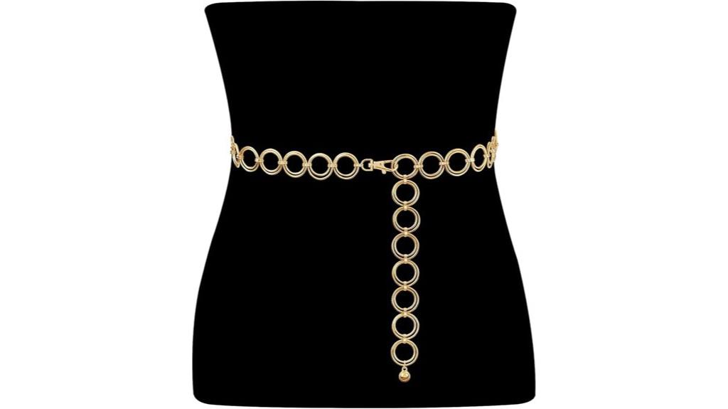 shiny metal waist accessory