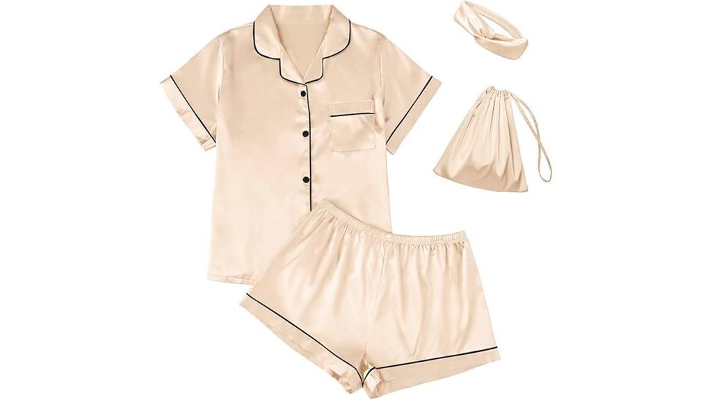 silk pajama set four